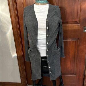 Women's Gray Cardigan Coat